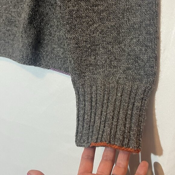 Sundance Women’s Sweater Medium Size Gray Wool Alpaca Long Sleeves - Picture 7 of 10